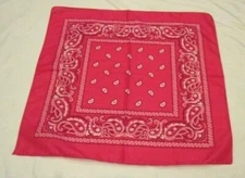Unisex Paisley Hot Pink Bandanna Face Mask,Head Wrap,Scarf,Wristband-Brand New!