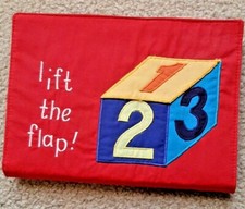 Lift the Flap 1 - 2 - 3 Cloth Book 8.5 x 6.25 inches - NEW - FREE Shipping  