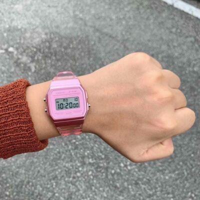 【Casio】 F-91WS-4 Pink CASIO Casio Collection F-91WS-4JH Pink Silicone Strap