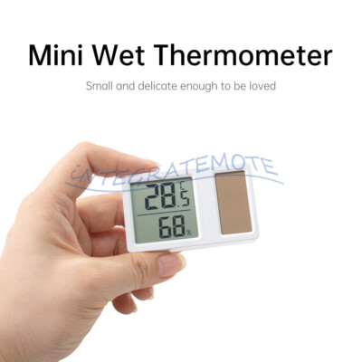 Solar power Temperature and Humidity Meter Mini Digital Thermometer Meter