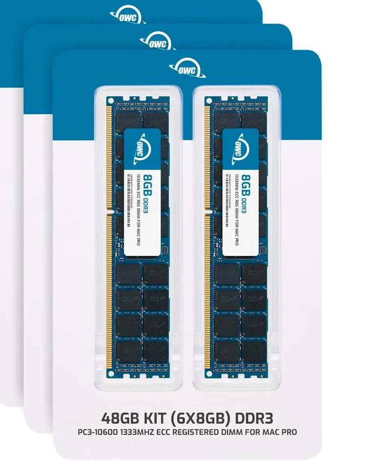 OWC 48GB (6x8GB) ECC Reg Memory RAM for 2009-2012 Mac Pro Nehalem & Westmere - Image 2 of 4