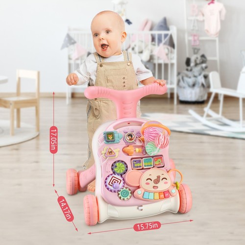 Baby Push Walker 3 In 1 Sittostand Learning Walker With Wheels Kidsmultiple Edu - Picture 7 of 8
