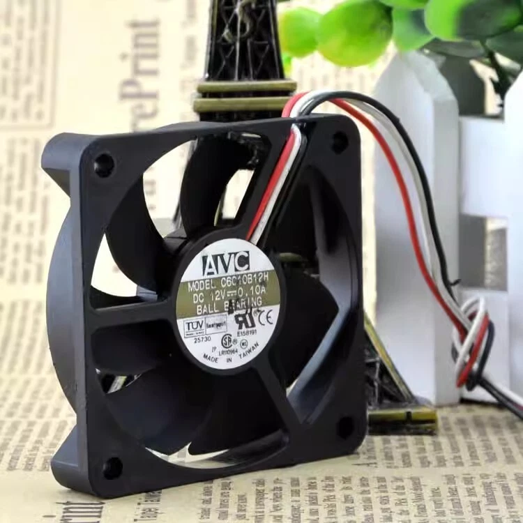 AVC C6010B12H 6010 12V 0.10A 6CM 3pin Cooling Fan - Image 2 of 4