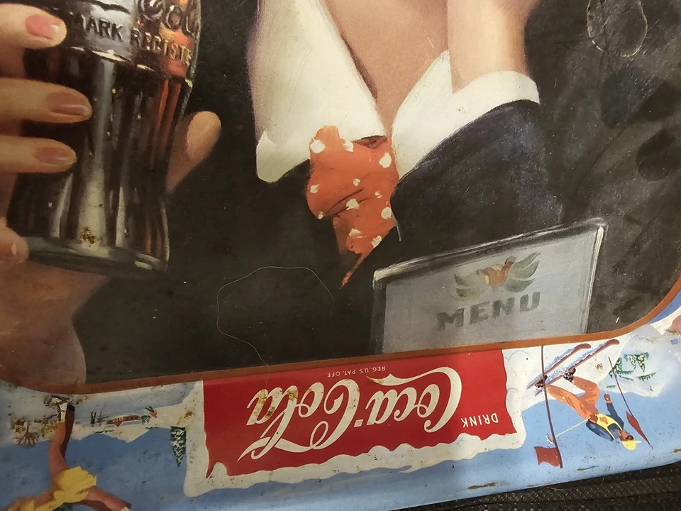 1953 Vintage Coca-Cola Tin Tray Collectible - Image 3 of 4
