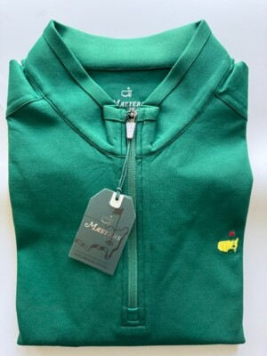 2026 Masters Tech XL Green Solid Quarter 1/4 Zip Golf Pullover