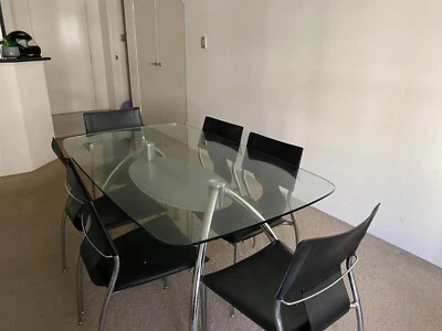 6 Seater Glass Dining Table Set Gumtree Australia Inner Sydney