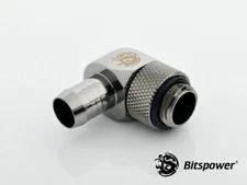 Bitspower G1/4" Silver Rotary Angle 3/8" Fitting BP-LRII Lot of two watercooling
