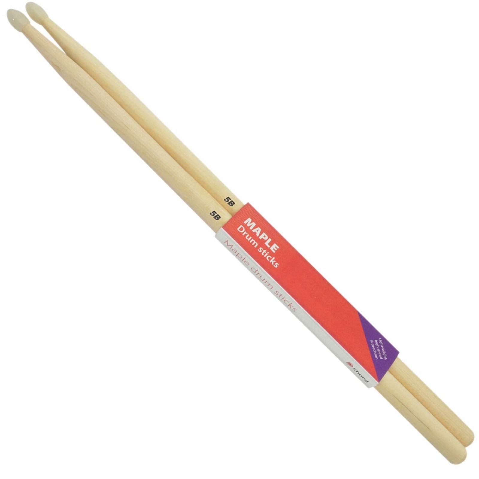 Chord Maple Drumsticks 5B NYLON TIP Pair