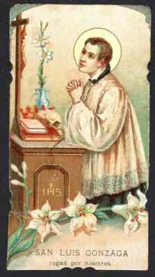 Holy card antique de San Luis Gonzaga santino image pieuses estampa | eBay