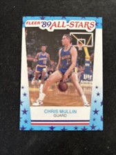1989 Fleer All-Stars Sticker 9 Chris Mullin Golden State Warriors NmMt Free Ship