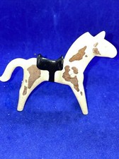 Vintage Playmobil Geobra Appaloosa Horse Figure with Saddle 1974
