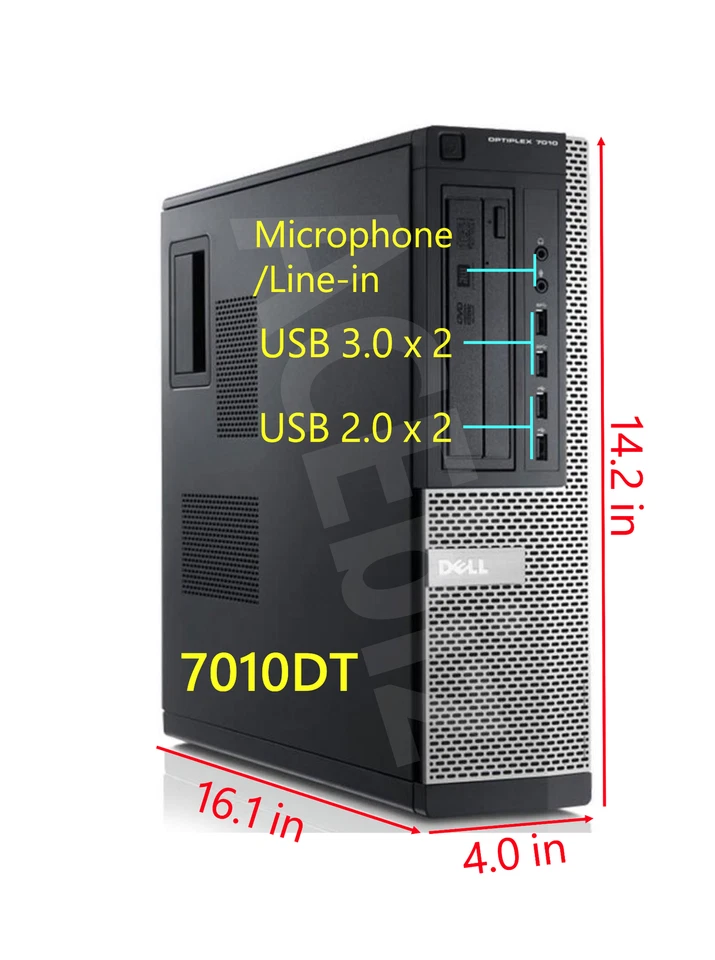 Dell Quad Core i7 Optiplex 7010 Fast Desktop Computer PC Gaming Workstation - Image 3 of 4