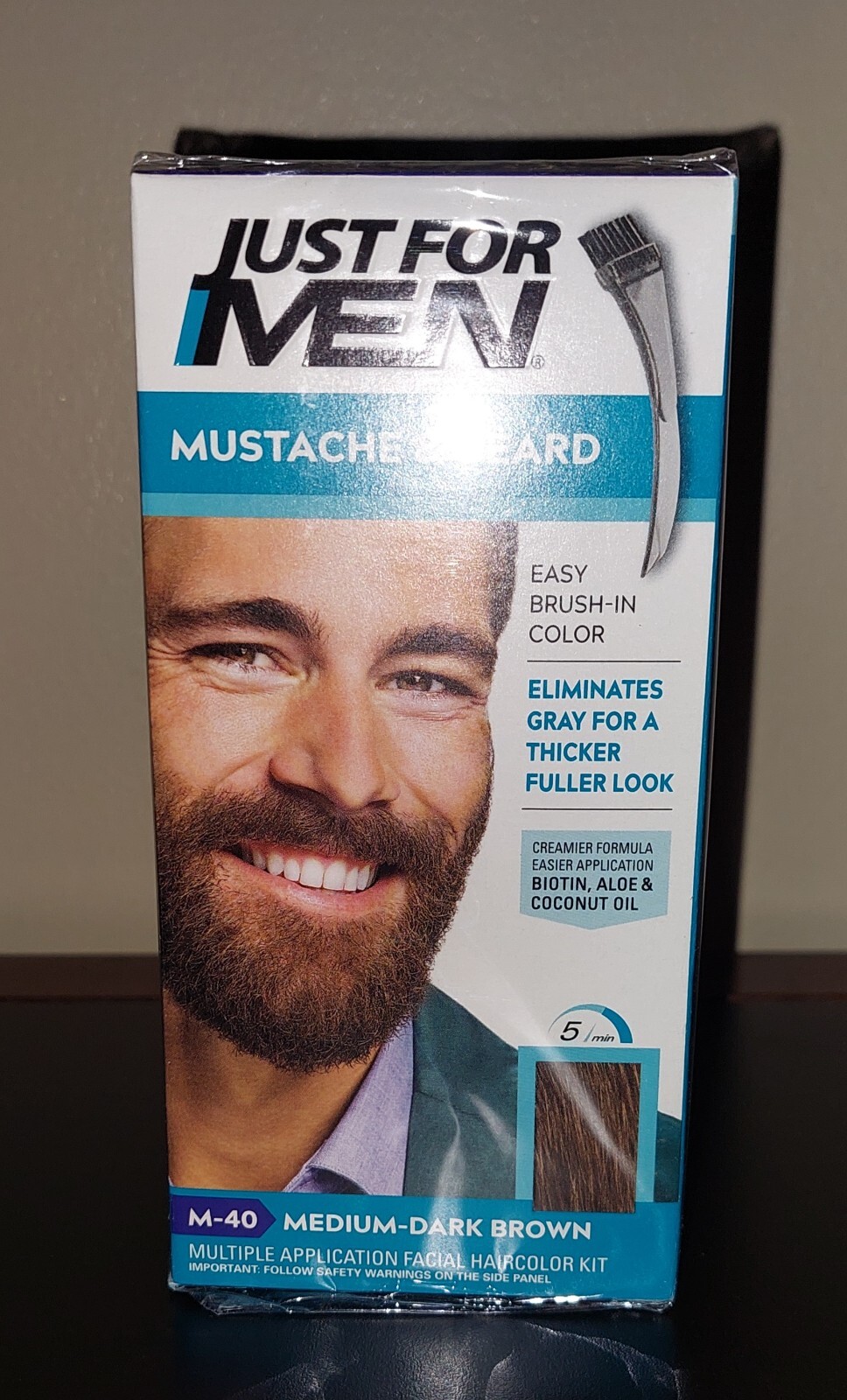 JUST FOR MEN Color Gel Mustache - Beard M-40 Medium Dark Brown