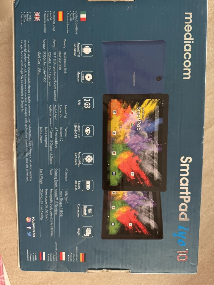 TABLET MEDIACOM SmartPad IYO 10✅LOTTO✅16GB ANDROID 11, ⚠️LEGGI DESCRIZIONE⚠️ - Immagine 4 di 4