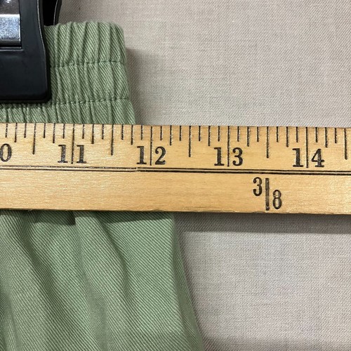 Art Class Girls' S 6/7 Olive Twill Wide Leg Cargo Pants Elastic Waist Drawstring - Picture 8 of 9