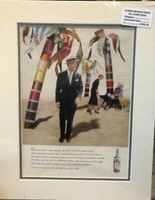 Original 1955 Vintage Passepartout Getr&auml;nke Werbung Digby Morton & Smirnoff Vodka