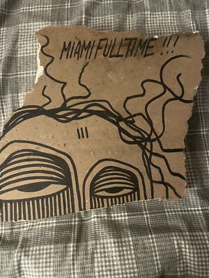 Ahol Sniffs Glue Geographies of Trash Art piece. ONE OF A KIND Miami Full Time