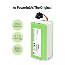 14.4V 2600mAh Battery for Ecovacs Deebot N79S 500 N79 DN622 Eufy RoboVac 11S 30