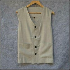 Mens Button Vest Cotton Linen Single Breasted Sleeveless Waistcoat Oversize 2025
