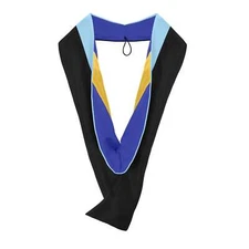 Endea Graduation Masters Hood For Education - Light Blue/Royal Blue/Gold