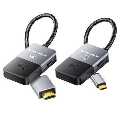 Wireless HDMI Transmitter and Receiver, 4K Plug & Play Portable 2.4G/5G Upgra...