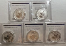 2024 Australia Kookaburra 1oz $1 Pure Silver .9999 Bullion Mint Capsule Lot Of 5