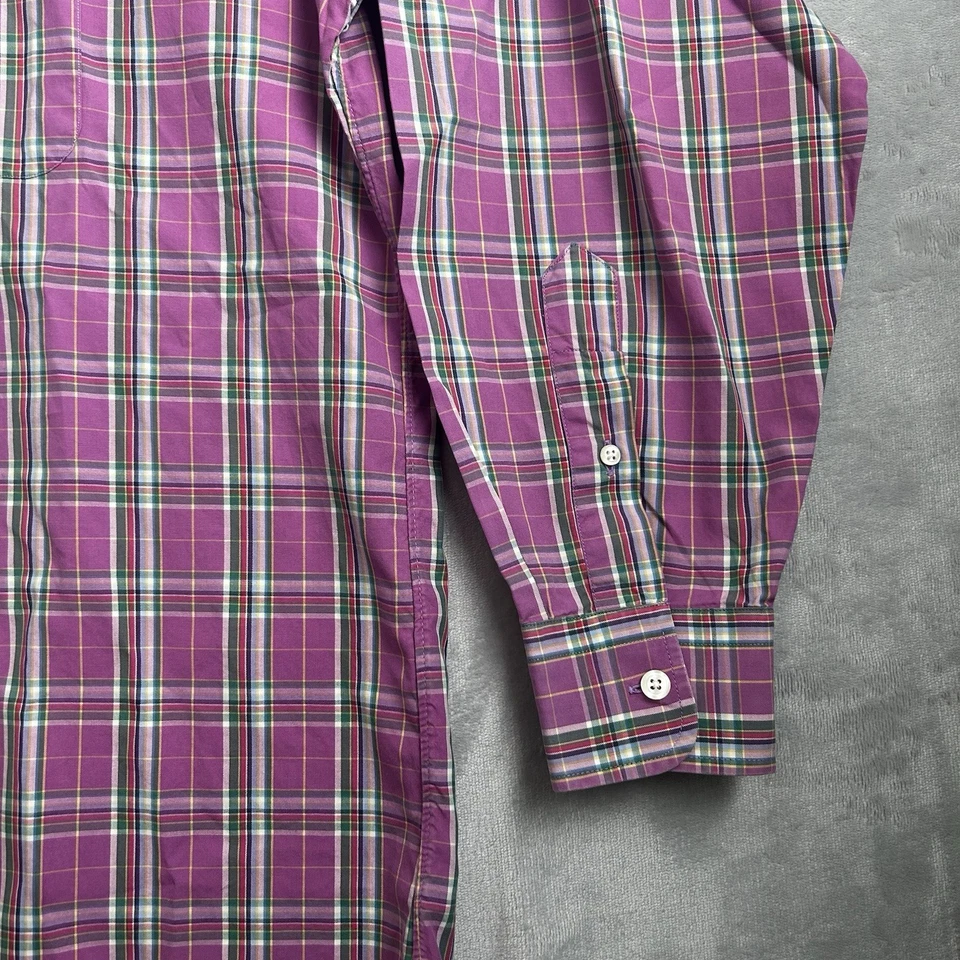 Camisa Burberry London Para Hombres 2XL Rosa Nova Cuadros Abotonada Informal Hecha en EE. UU. Foto 3 de 4