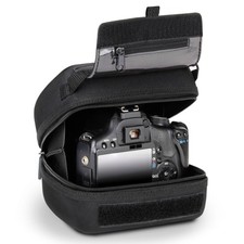 Quick Access DSLR Hard Shell Camera Case w/ Accessory Storage Padded Interior