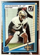2025 Donruss Kelvin Banks Jr. Rated Rookie Silver Press Proof /199 #372 Saints