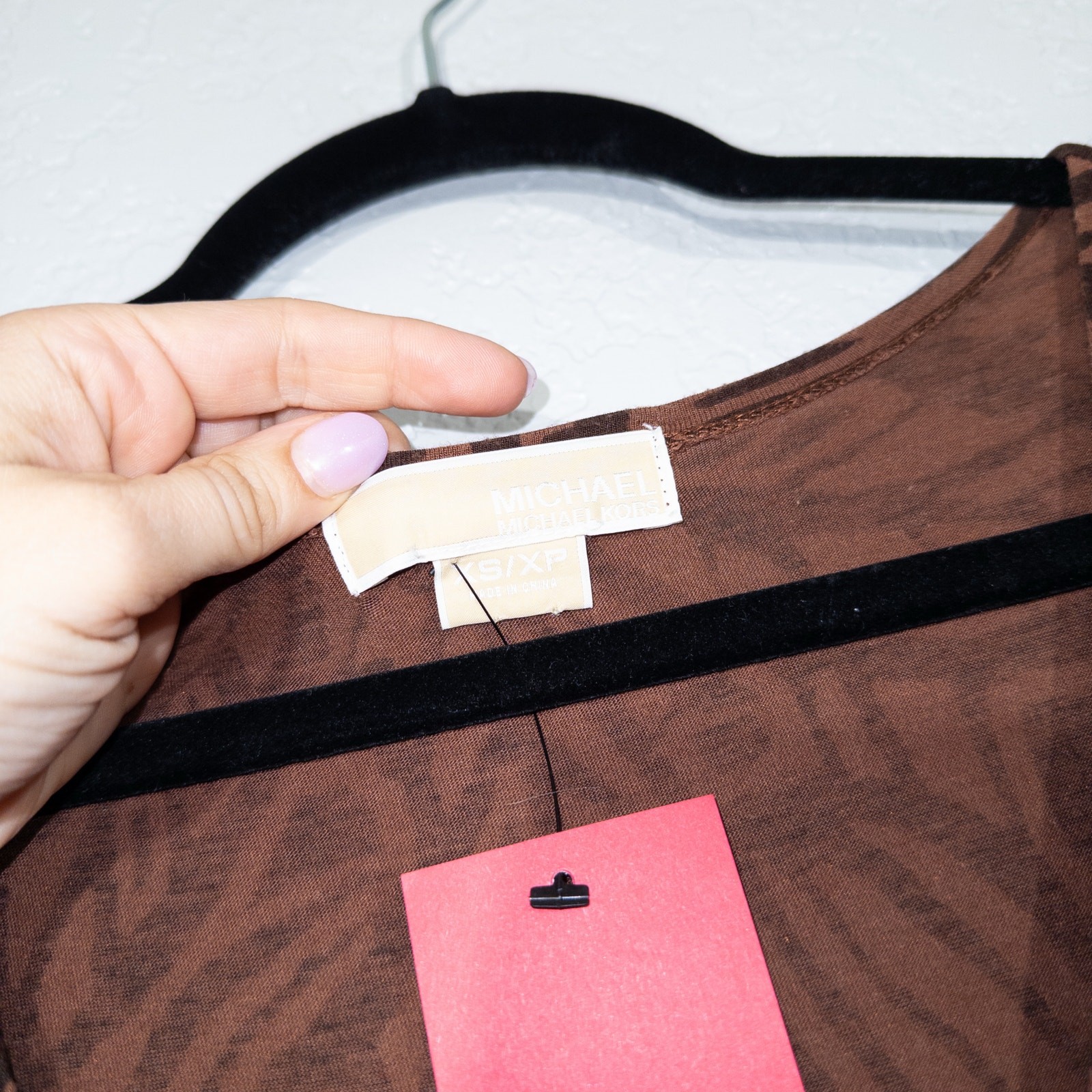 Michael Kors Brown Leaf Patterned Swing Midi Dres… - image 3