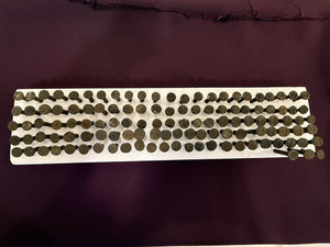 1928-1962 RAILROAD DATE NAILS SPIKES – LOT OF 120 - RAISED NUMBERS - SHORT/TALL