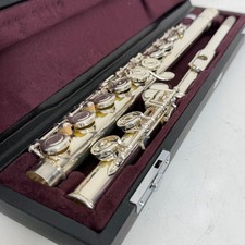 YAMAHA YFL-212 Concert Flute Silver Plated with Hard Case Japan Made