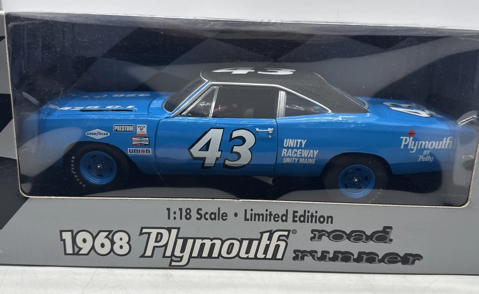 Plymouth Road Runner 1968 Richard Petty 1/18 RC2 stock carreras fundido a presión raro Foto 2 de 4