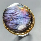 38 ct Jewelry Natural Labradorite Ring 925 Sterling Silver Size 8 /R446426