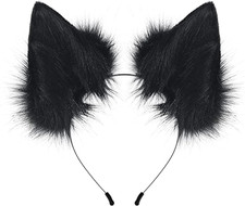 Handmade Cat Fox Fur Ears Hairhoop Headwear Anime Party Halloween Costume Headba