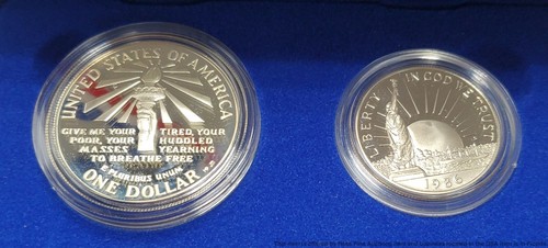 United States Mint 1986 Liberty Silver Dollar Proof Coin Set - Picture 3 of 5