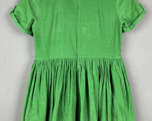 JACADI PARIS Girls Green Corduroy Short Sleeve Dress Size 12A / 152 cm - Picture 11 of 13