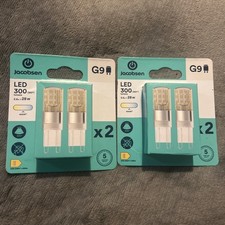 Jacobsen 2x 4W (=40W) Dimmable LED G9  2700K Light Bulb Lamp Halogen , 2 packs 