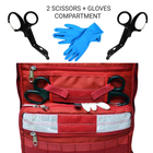 20L First Aid Medical Backpack, Red EMT Bag, Empty, Removable Pouches, MOLLE