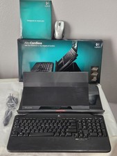 Genuine Logitech Alto Cordless Notebook Stand Wireless Keyboard Mouse