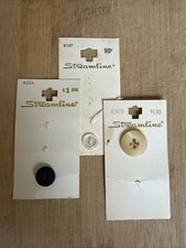 Lote mixto de 3 botones aerodinámicos individuales de colección - Los tamaños varían (ver fotos)