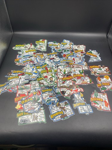 Original U.S. State Magnet Set by Classic Magnets, 49 Piece Vintage Magnet Set