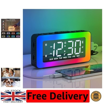 Multifunktions-Kinderwecker: Lauter Alarm, RGB-Leuchten & USB-Anschluss - ideales Geschenk!