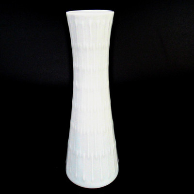 Hutschenreuther Porzellan Vase Weiss Kunstabteilung 60er 70er Jahre Relief 15cm