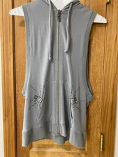 Thomas Wylde Grey Sleeveless Spider Sweatshirt Sz M