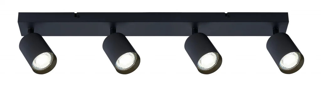 Spot Light Black Siena 4 Bar Matt GU10 Integral ILDIA017