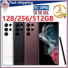 New Samsung Galaxy S22 Ultra 5G SM-S908U Unlocked Smartphone 128GB/256GB/512GB