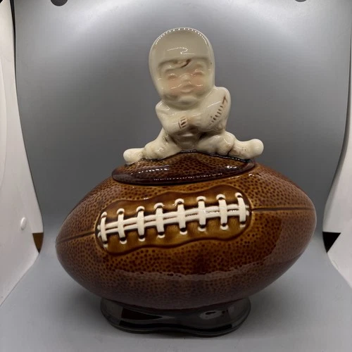 Vintage McCoy Pottery Boy  On Football Cookie Jar
