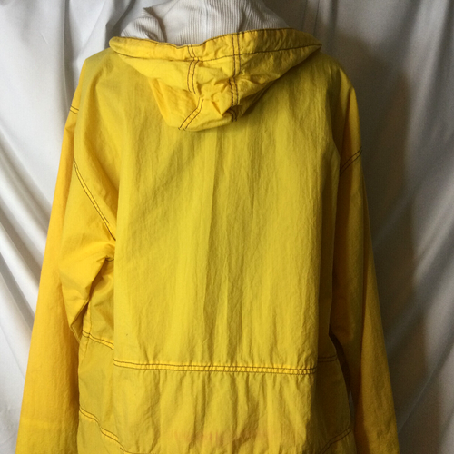 Vintage East West Man gelbe Windjacke mit Kapuze Größe L - Bild 7 von 8