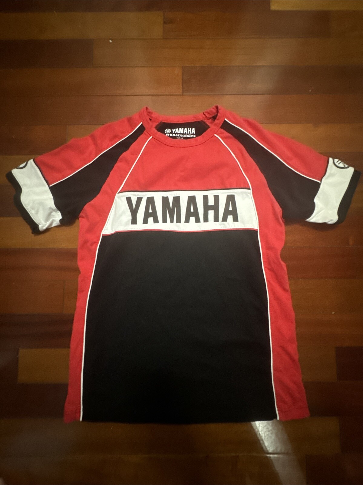 Yamaha Tshirt Medium Snowmobile Racing Shirt Spellout Logo Yamaha